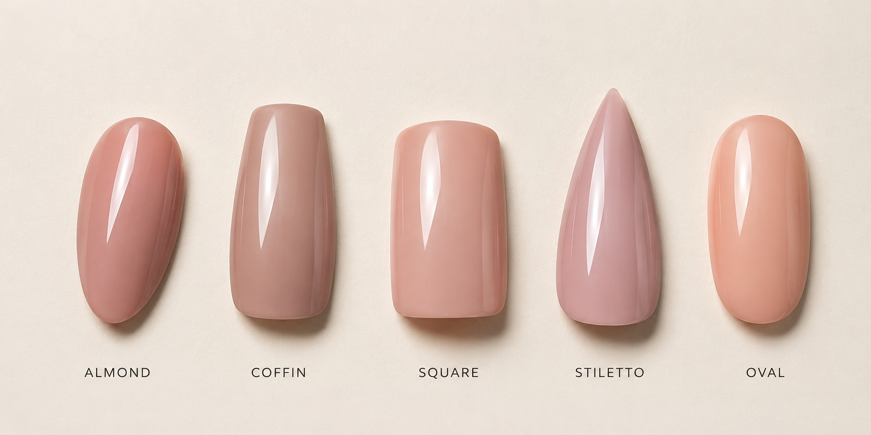 Nail Shapes - finished nail art design