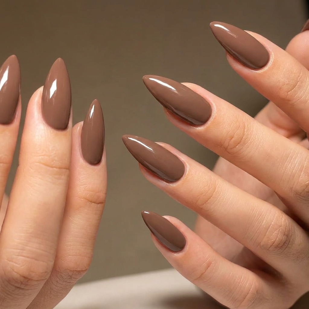 How to Shape Stiletto Nails at Home 💅 | Step-by-Step Nail Tutorial - finished nail art design