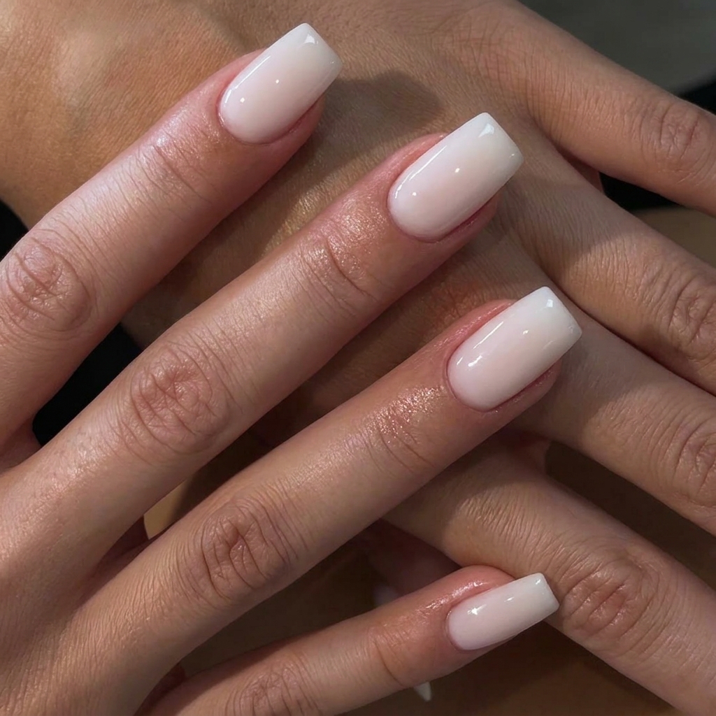 Step-by-step nail art process for How to Shape Square Nails at Home 💅 | Step-by-Step Nail Tutorial