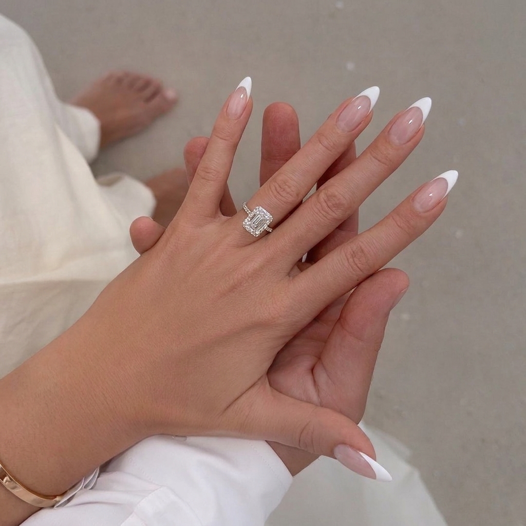Step-by-step nail art process for Do Your Own Manicure for Your Dream Proposal 💍