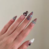 Spider-Man Web Nails 3D Character Charm - finished nail art design